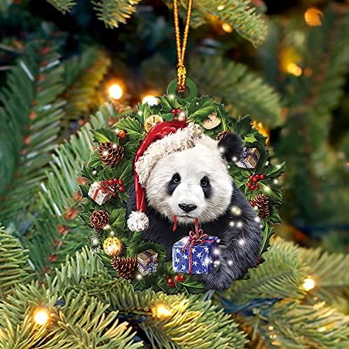 Panda Neki Ajándék Panda Szerető, karácsonyfa Dísz, Dekoráció, Átlátszó Műanyag Lóg Dekoráció Ház Jelenlegi Karácsony