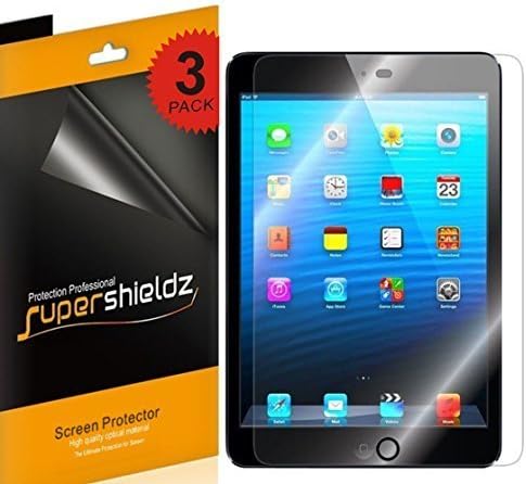 (3 Csomag) Supershieldz Tervezett Apple Mini iPad 3, iPad 2, iPad Mini 1 képernyővédő fólia, Nagy Felbontású Clear Pajzs