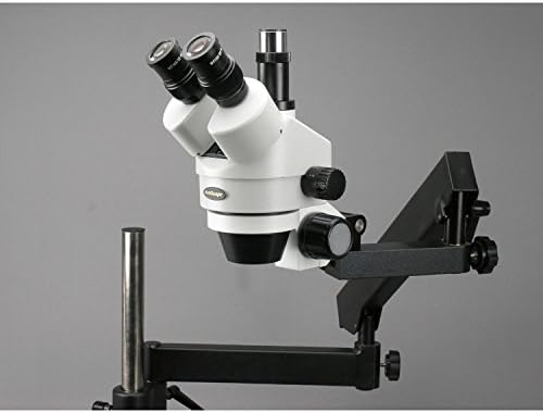 AmScope SM-7TY-FRL Szakmai Trinocular Sztereó Zoom Mikroszkóp, WH10x Szemlencse, 7X-90X Nagyítás, 0.7 X 4, 5 X Zoom