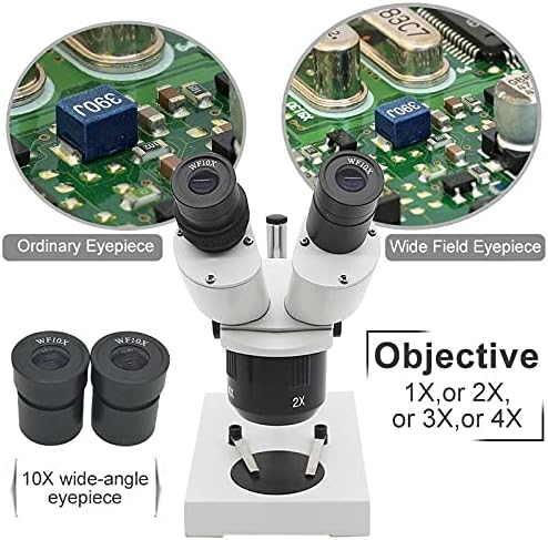 GENIGW 10X-20X-30X-40X Binokuláris Sztereó Mikroszkóp Megvilágított Ipari Mikroszkóp w/Szemlencse a órajavítás PCB-Ellenőrzés