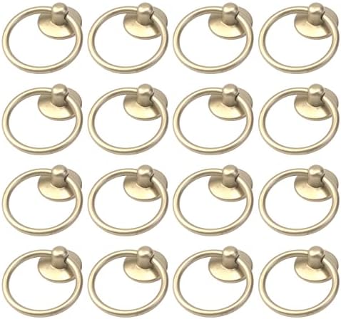 Tighall 16Pcs Kabinet Gyűrűt Húzza Kezeli Fém Fiók Gyűrű Gombok a Szekrények Drag Szekrények Szekrények - Arany, 1-3/4