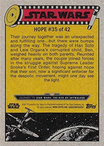 2019 Topps Star Wars Utazás Emelkedik a Skywalker 35 Han, majd Leia Újra Trading Card
