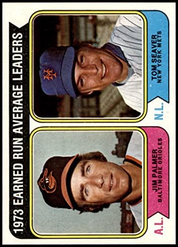 1974 Topps 206 KORSZAK Vezetői Jim Palmer/Tom Seaver Orioles/Mets (Baseball Kártya) NM/MT+ Orioles/Mets
