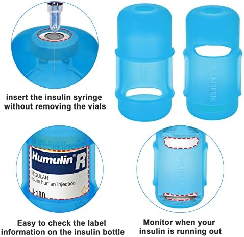 iGuerburn 2-Pack Inzulin Injekciós üveg Védő Fiasp Humalog Novolog Humulin Novolin Inzulint, Cukorbetegség, Inzulin