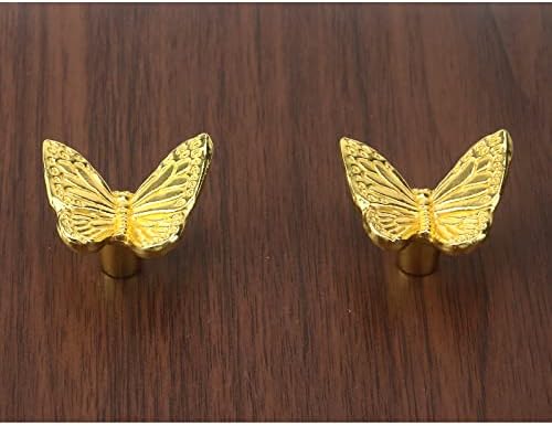 Tighall 10 Db Vintage Pillangó Gombok, Egyetlen Lyuk Gombok Csavarokkal Bútor, Otthon a Fiókban Húz(Arany)