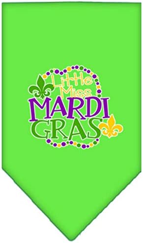 Délibáb Kisállat Termék Miss Mardi Gras Képernyő Nyomtatás Mardi Gras Kendő Lime Zöld Kis