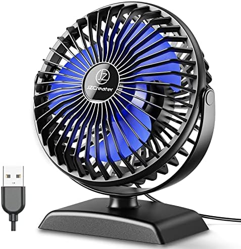 JZCreater 2Pack Asztal Rajongók, 3 Sebesség, Csendes Mini Ventilátor, USB Powered, Protable Kis Ventilátor a Home Office