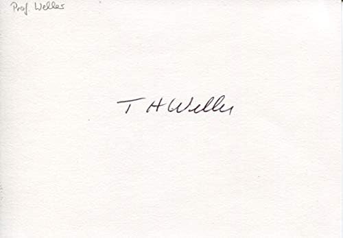 NOBEL-DÍJ 1954 VIROLÓGUS Thomas Huckle Weller autográf, aláírt kártya