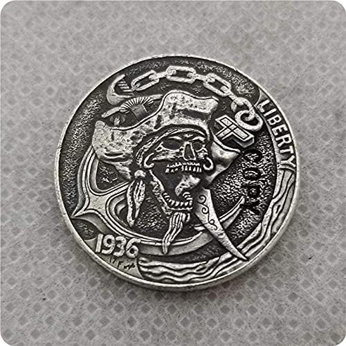 Hobo Nikkel Coin_Type 61_1936-D Ötcentest Másolás Érmék Emlékérmék Gyűjtők Másolás Gyűjtemény Ajándékok