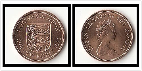 Európai Jersey 1 Penny Érmék Külföldi Érmék Ajándék Gyűjtemény
