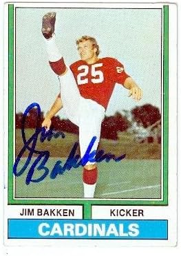 Jim Bakken dedikált futball kártya (St Louis Cardinals) 1974 Topps 60 - Dedikált NFL Labdarúgó-Kártyák