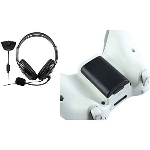 Theo&Cleo Vezeték nélküli Vezérlő Akkumulátor Shell Csomag+Sztereó Headset w/Mikrofon Xbox 360