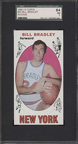 43 Bill Bradley RC HOF - 1969 Topps Kosárlabda Kártyák (Csillag) Osztályozott CSKP-84 - Baseball Asztalon Dedikált