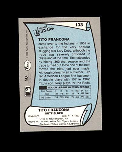 Tito Francona Kézzel Aláírt 1989-Csendes-Óceáni Baseball Legenda Cleveland Indians Autogramot