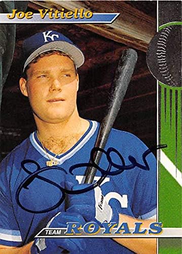 Autogramot Raktár 586555 Joe Vitiello Dedikált Baseball Kártya - Kansas City Royals 1993 Topps Stadion Club - 14.