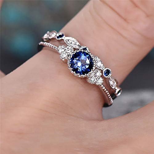 2023 Új Női Divat Gyémánt Gyűrű Pár Ékszert 1 Pár Gyűrű Szett Méret 8 Rose Hüvelykujj Gyűrű (Lila, Egy Méret)