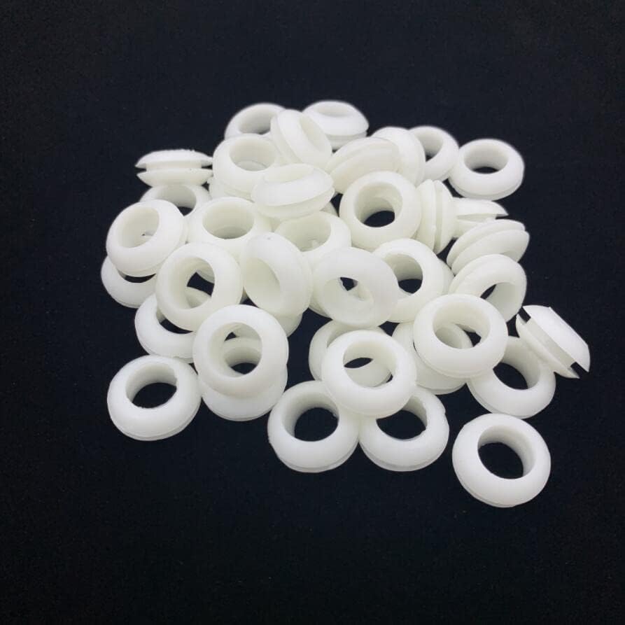 1000PCS/1LOT Fekete/Fehér kétoldalas műanyag Karika gumi Vezetékek Védő Tekercs Tömítő Gyűrű, Hüvely ID:3 4 5 6 7 8