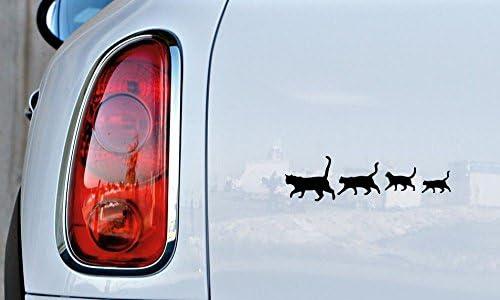 A macskák Családi Sziluett Verzió 2 Autó Vinyl Matrica, Matrica Matricát az Auto Autók, Teherautók Szélvédő Egyéni Falak