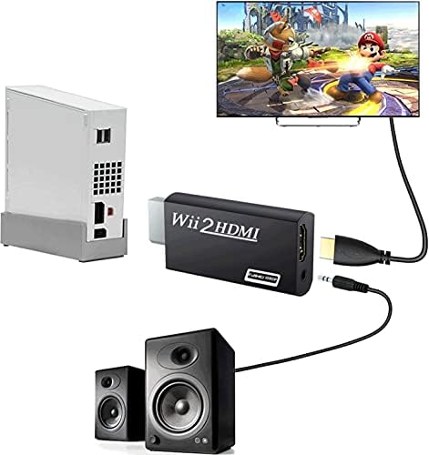 OGOEEN Wii, HDMI Átalakító 1080P Full HD Készülék, Wii2-HDMI Adaptert, a 5ft High Speed HDMI Kábel, 3,5 mm-es Audio