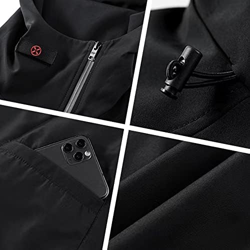 GOLYOY Bomber Dzseki Férfi Könnyűsúlyú Techwear Széldzseki Multi-Zip Pocket Fel Streetwear Taktikai Kabát Férfi
