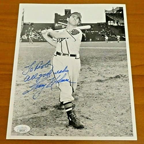 Tommy Holmes Aláírt Klasszikus Baseball 8x10 Fotó SZÖVETSÉG COA - Dedikált MLB Fotók