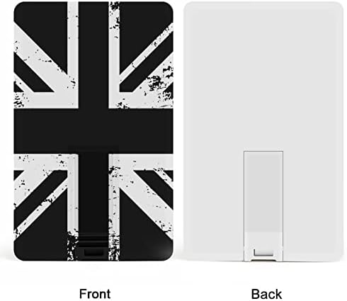 Fehér, Fekete Brit Zászló Hitelkártya USB Flash Meghajtók Személyre szabott Memory Stick Kulcs, Céges Ajándék, Promóciós