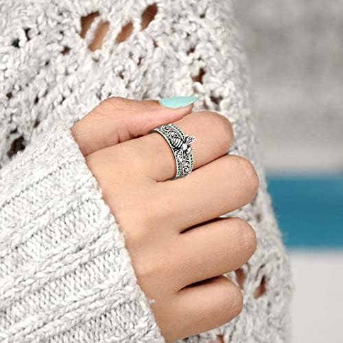 2023 Új Gyűrű Gyűrű Gyűrű Vintage Három Darab Kézzel Megemlékező Ékszerek Gyűrűk Gyűrű a Fiúk 1012 (A, 6)