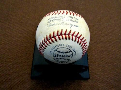 Hank Aaron Bátrabbak Hof Aláírt Auto Spalding Játék Használt Feeney Baseball Szövetség Loa - MLB Baseball Játék, Használt