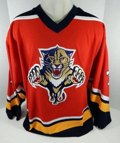 2000-01 Florida Panthers Morgan McCormick 71 Játék Használt Piros Mez Preseaon 896 - Játék Használt NHL-Mezek
